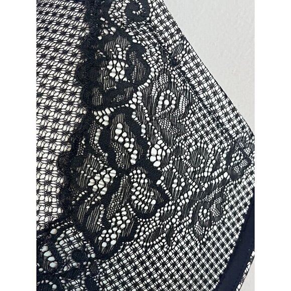 Torrid Bra Floral 46DDD Black Sexy Lace Plunge Push Up Neutral Feminine Staple - Picture 5 of 12